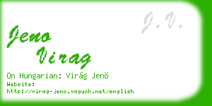jeno virag business card