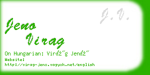 jeno virag business card